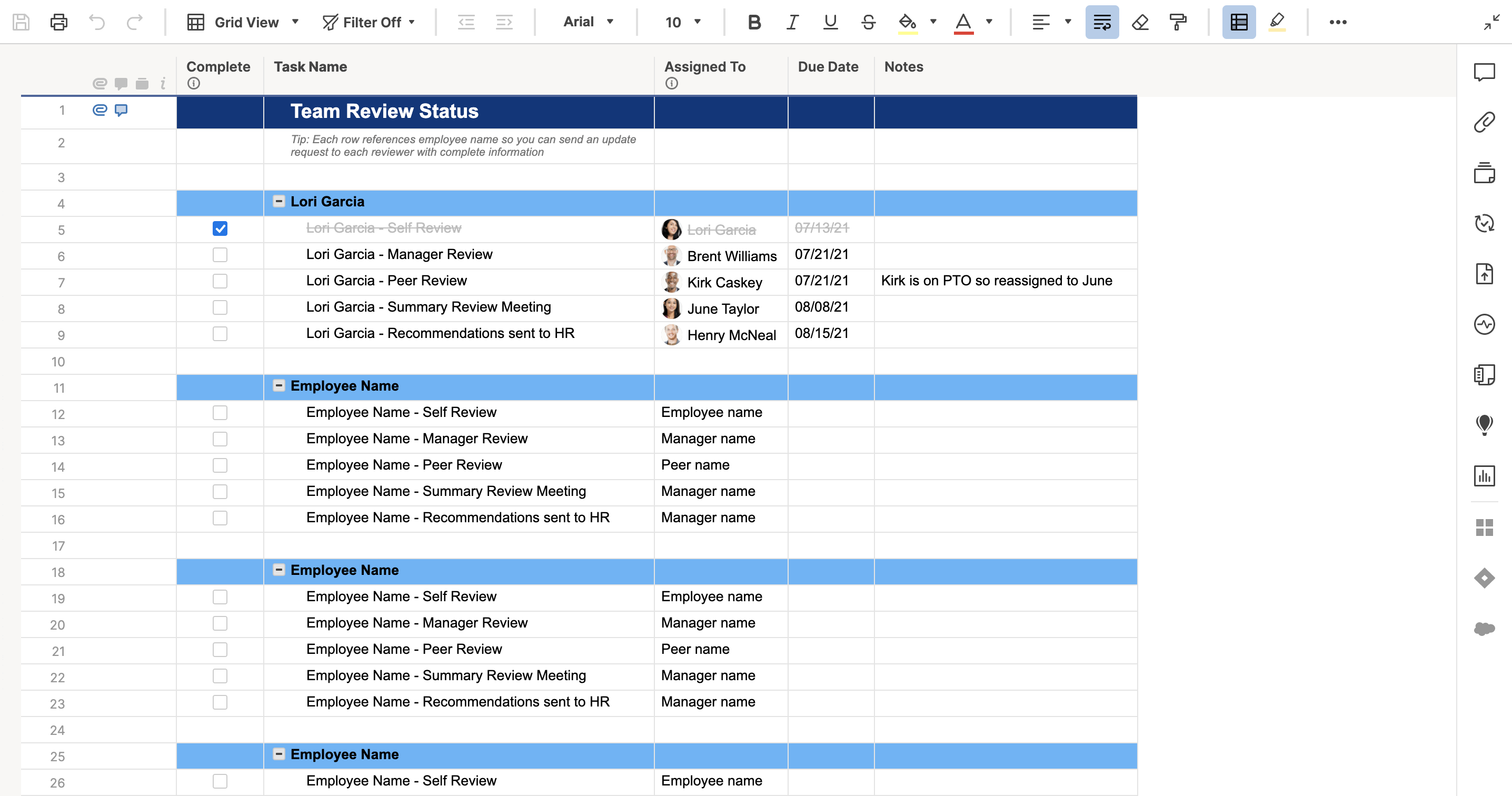 employee-review-checklist-template-smartsheet